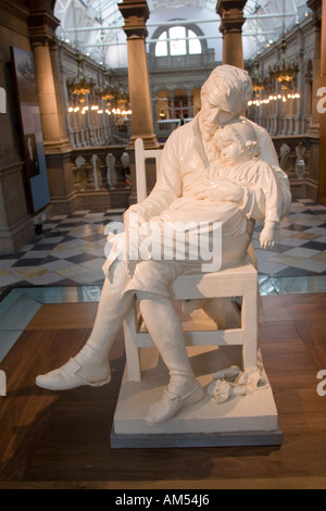 'Motherless' plaster sculpture about 1889 by George Lawson in The Kelvingrove Museum Glasgow Scotland