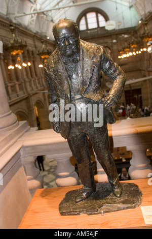Sculpture of Sir Winston Churchill in The Kelvingrove Museum. Glasgow. Model for memorial in Woodford Green London