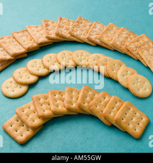 High angle view of biscuits Stock Photo