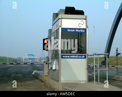 M6 Toll Road Motorway England UK Toll Booth at Great Wyrley England UK Stock Photo