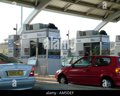 M6 Toll Road Motorway England UK Toll Booth at Great Wyrley England UK Stock Photo