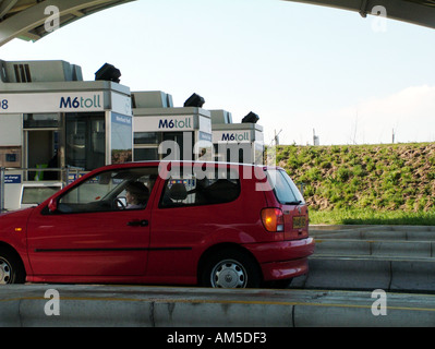 M6 Toll Road Motorway England UK Toll Booth at Great Wyrley England UK Stock Photo