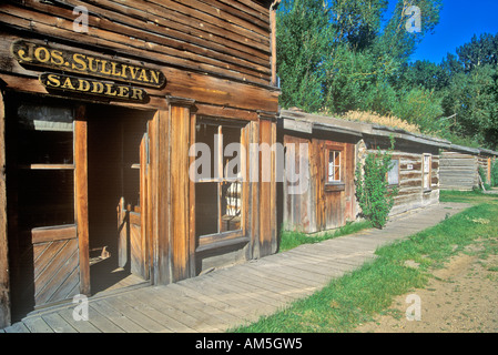 Old Saddler building in Ghost Town near Virginia City MT Stock Photo