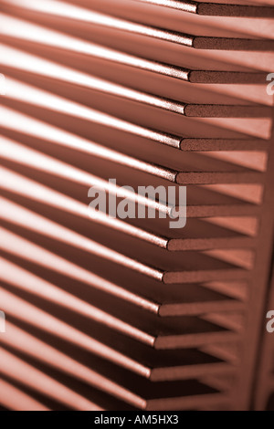 pink metal heat sink computer hardware Stock Photo