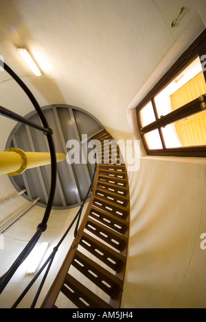 Spiral staircase of The Dondra Lighthouse on the southern most tip of Sri Lanka near Matara. Stock Photo