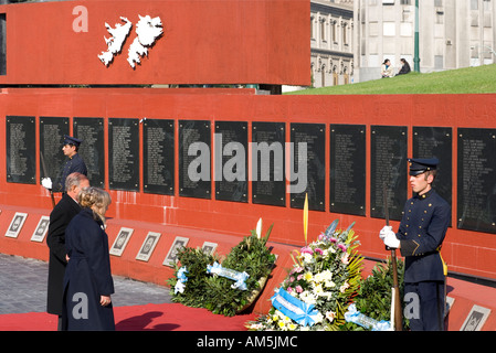 Monumento a los caidos en Malvinas, Buenos Aires. Remembrance day at the monument for the dead in the Malvinas; Falklands War. Stock Photo