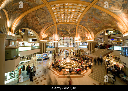 The famous mural paintings of the lower level food court of the Galerias Pacifico shopping mall. Buenos Aires. Stock Photo