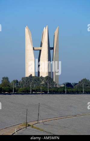 Russian memorial Aswan High dam Egypt North Africa Stock Photo