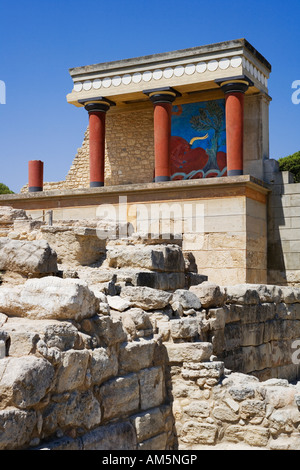 Reconstruction of the Minoian palace of Knossos, near Iraklion ...