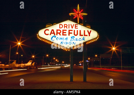 Colorful sign reads ?Welcome to Fabulous Las Vegas, Nevada? at night Stock  Photo - Alamy