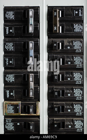 Home circuit breaker box Stock Photo - Alamy