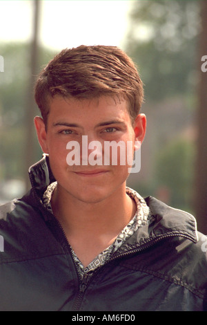 Man age 24 looking thoughtful at Cedarfest. Minneapolis Minnesota USA Stock Photo
