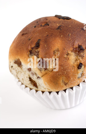 Raisin bun Stock Photo