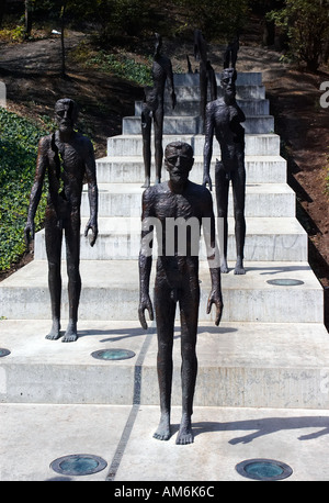 Monument to the victims of communism in Prague by Czech sculptor Olbram Zoubek Stock Photo