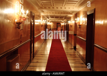 A corridor in the Hotel Bauer in Venice, Italy Stock Photo