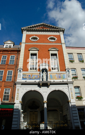 Close up of St Peter's Italian Church, Clerkenwell Road, London, England Stock Photo