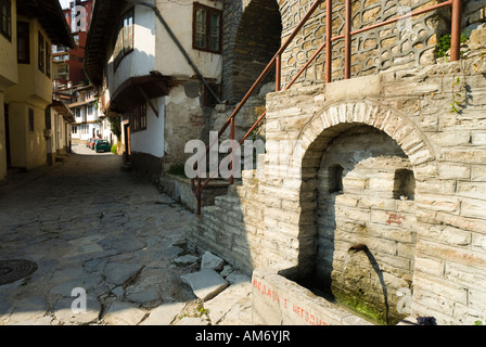 The famous cobbled Gurko Street, Veliko Tarnovo, Bulgaria Stock Photo