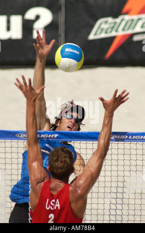 SWATCH FIVB World Tour pro beach volleyball Carson California USA Stock Photo