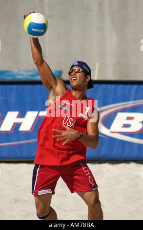 SWATCH FIVB World Tour pro beach volleyball Carson California USA Stock Photo