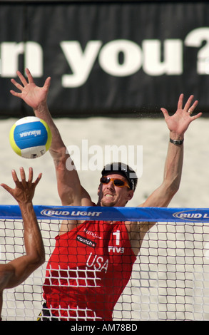 SWATCH FIVB World Tour pro beach volleyball Carson California USA Stock Photo