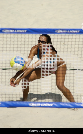 SWATCH FIVB World Tour pro beach volleyball Carson California USA Stock Photo