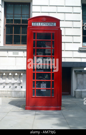 Iconic London Red Phone Booth United Kingdom Stock Photo