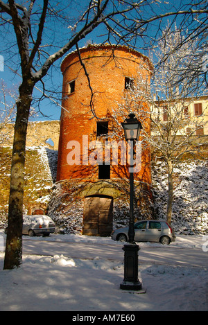 14th Century Tower Citerna Italy Stock Photo