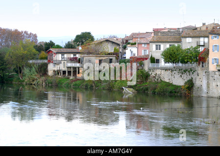 Small town in France called Trebe Stock Photo