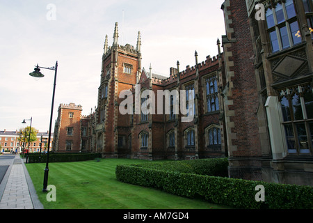 Exterior shot of world famous Queens University, city of Belfast Northern Ireland United Kingdom NI UK Britain Stock Photo