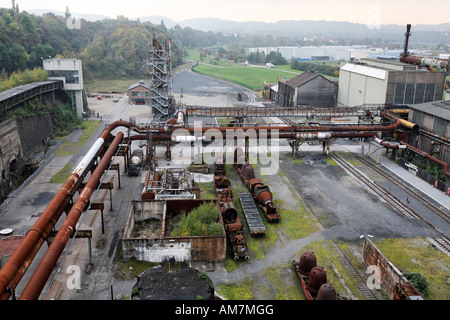 View of the disused ironworks Henrichshuette, from the blast furnace, industrial museum, Hattingen, NRW, Germany Stock Photo