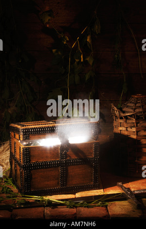 Spooky Treasure Chest. Stock Photo