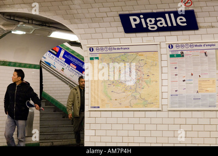 Metro station Paris France Stock Photo