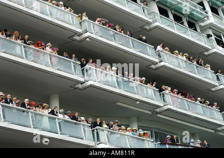 The crowd in the Grandstand at the English Derby 2007 Stock Photo