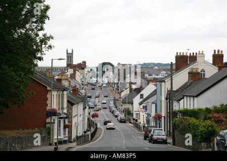High Street in Honiton, Devon, England Stock Photo