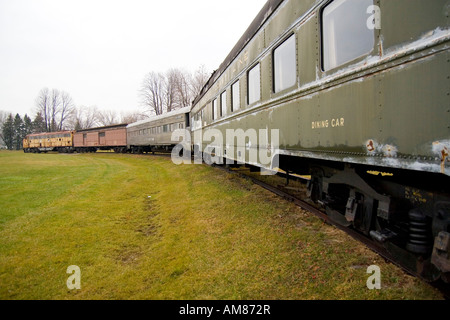 Wisconsin USA the national railroad museum at Green Bay WI Antique trains November 2006 Stock Photo