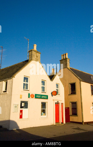 Post office and houses at the village of Bonar  Bridge in Sutherland, in the Scottish Highlands Stock Photo