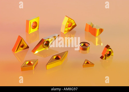 Common styles of carbide inserts Stock Photo - Alamy