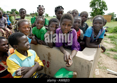 Fada N Gourma Burkina Faso August 23rd 2005 Children from the village of Oue Stock Photo