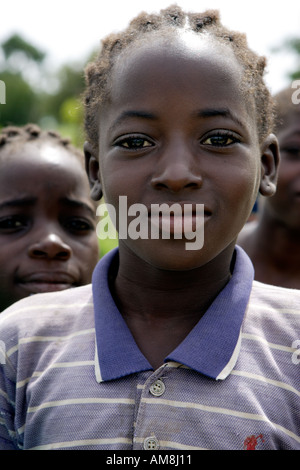 Fada N Gourma Burkina Faso August 23rd 2005 Portrait of a girl from Oue village Stock Photo