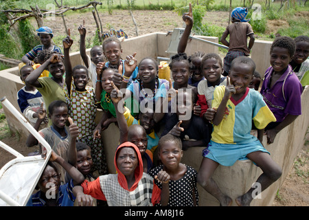 Fada N Gourma Burkina Faso August 23rd 2005 Children from the village of Oue Stock Photo