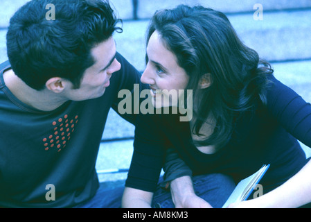 Young couple smiling Stock Photo