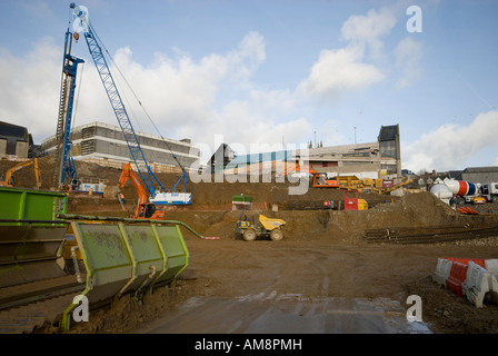 St Austell town centre as work starts on the redevelopment 2007 Stock Photo