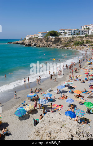 Nerja Malaga Province Costa del Sol Spain Playa de El Salon Stock Photo