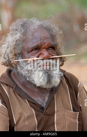 Aboriginal artist Ronnie Alice Springs Australia Stock Photo