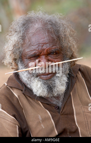 Aboriginal artist Ronnie Alice Springs Australia Stock Photo