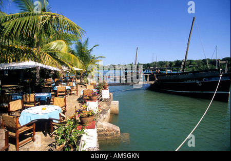 east africa kenya mombasa north shore aquamarine restaurant Stock Photo