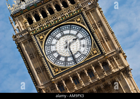 Detail of Big Ben Houses of Parliament London Stock Photo