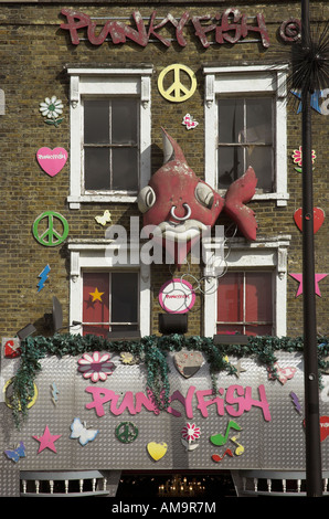 A decorated building in London Camden Market Stock Photo