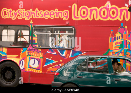 a tourist sightseeing bus in london Stock Photo