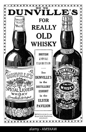 Cork Distilleries Whisky 1900 poster for the old Irish Pure Pot Still  Whiskey from the Munster City Stock Photo - Alamy